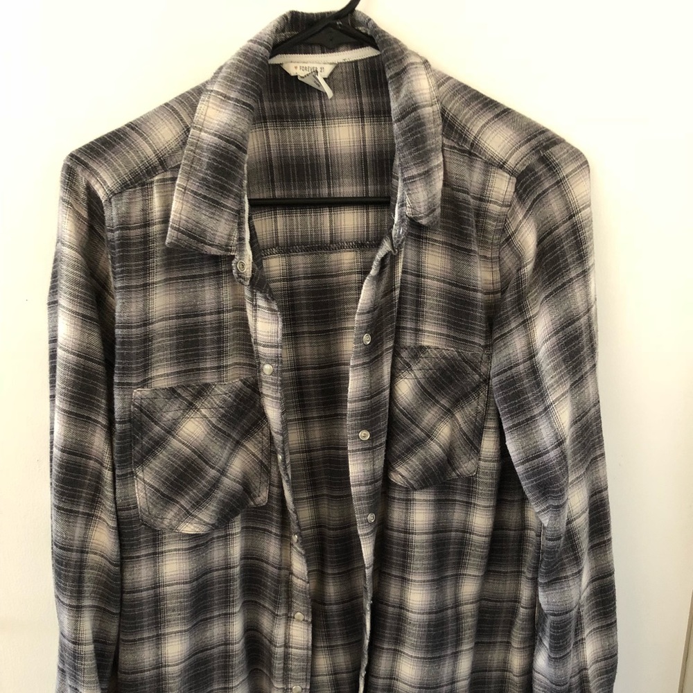 Grey plaid shirt